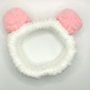 panda bath headband/facial wash/cute bath headband/spa headband-pink